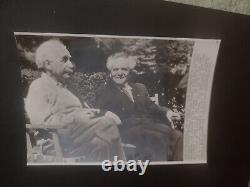 1951 Albert Einstein Photo Israel Prime Minister David Ben-gurion Princeton N. J