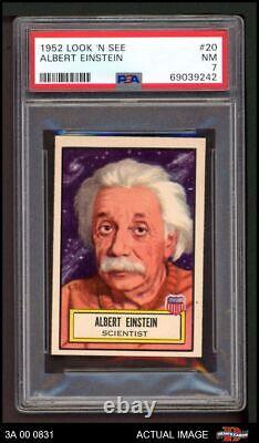 1952 Topps Look'N See #20 Albert Einstein SHORT-PRINT PSA 7 NM 3A 00 0831