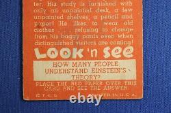 1952 Topps Look'n See #20 Albert Einstein VG/ Ex Condition