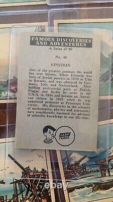 1961 Leaf Famous Discoveries And Adventurers Einstein High Grade Complete Set