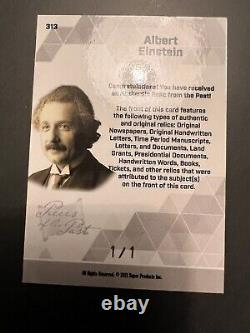 2021 pieces of the past Albert Einstein cracked ice 1/1 handwriting relic