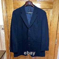 42R Hugo Boss Einstein/Sigma 2 Piece Suit, Men 42 Black 3 Button V. Wool 42X31