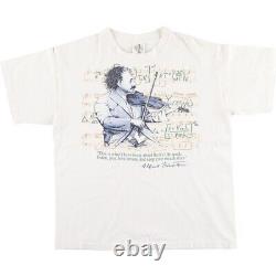 90's ANDAZIA EINSTEIN Einstein Printed T-Shirt Made in USA Men's L Vintage