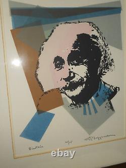 ALBERT EINSTEIN Pop Art SILK SCREEN Print Original Signed KUPPERMAN #25/25 MCM
