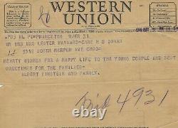 ALBERT EINSTEIN Superb authentic signed photo, with snapshots and telegram