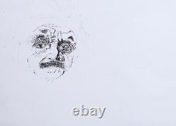 Akiva Kenny Segan 1981 Signed 12/100 Limited Edition Etching Albert Einstein