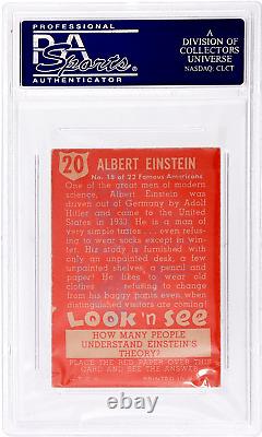 Albert Einstein #20 1952 Look'N See PSA 5