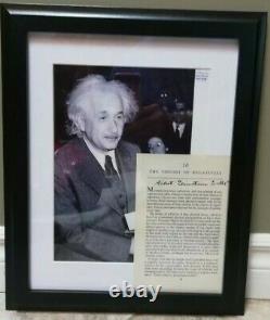 Albert Einstein Authentic Hand Signed Autograph -Framed