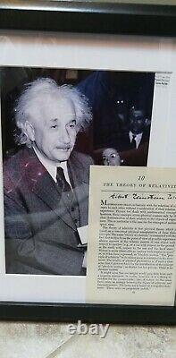 Albert Einstein Authentic Hand Signed Autograph -Framed
