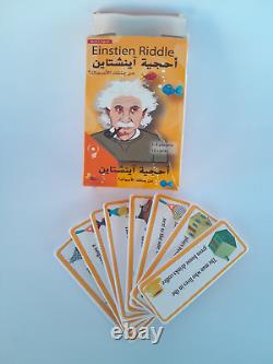 Albert Einstein Puzzle Cards Game Entelegent Challenge 16 Cards English & Arabic