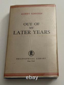 Albert Einstein Signed Book Out Of My Later Years Late In Life Autograph