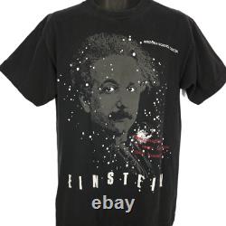 Albert Einstein T Shirt Vintage 90s Mega Print Arizona Science Center L Black