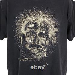 Albert Einstein T Shirt Vintage 90s Solar System Outer Space Made In USA Large