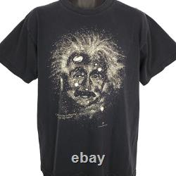 Albert Einstein T Shirt Vintage 90s Solar System Outer Space Made In USA Large
