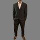 Boss X Hugo Boss Einstein/sigma Dark Gray Suit Sz 40s Blazer 31 Waist