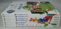Baby Einstein Lets Explore Hard Cover Books, Lot of 6 pre owned + Parent Guide