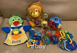 Baby Einstein Toys Lot Duck Puppet Roller Balls Bendy Teether Rings Lion Plush