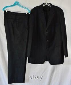 Boss by HUGO BOSS Einstein Sigma Pinstripe 100% Wool Jacket Pant Suit Size 46