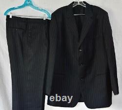 Boss by HUGO BOSS Einstein Sigma Pinstripe 100% Wool Jacket Pant Suit Size 46