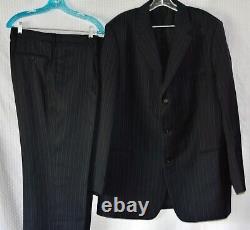 Boss by HUGO BOSS Einstein Sigma Pinstripe 100% Wool Jacket Pant Suit Size 46