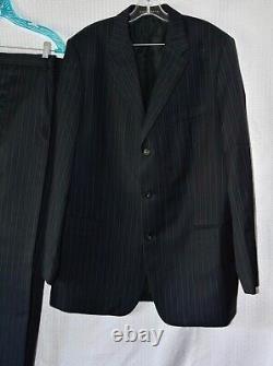 Boss by HUGO BOSS Einstein Sigma Pinstripe 100% Wool Jacket Pant Suit Size 46