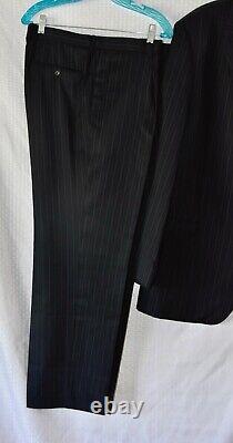 Boss by HUGO BOSS Einstein Sigma Pinstripe 100% Wool Jacket Pant Suit Size 46