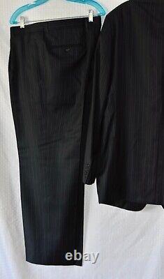 Boss by HUGO BOSS Einstein Sigma Pinstripe 100% Wool Jacket Pant Suit Size 46