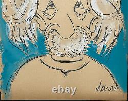 Caricature by Juan David Posada. ¨Albert Einstein¨. Original signed by the artist