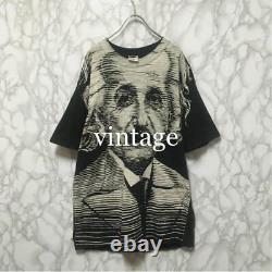 Curio American Vintage Einstein T-Shirt Large Format Prints 90S