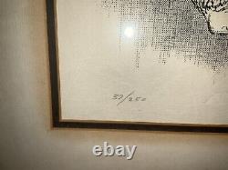 Einstein By Anthony Sidoni Vintage Etching framed picture editioned