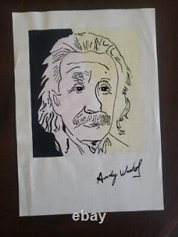 Einstein Drawing Attributed To Andy Warhol