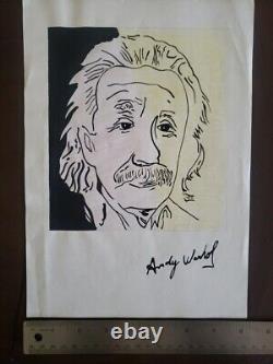 Einstein Drawing Attributed To Andy Warhol