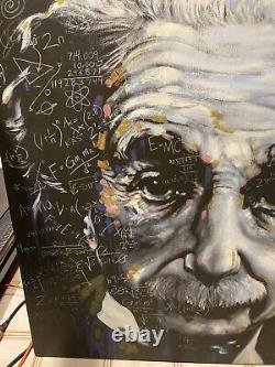 Einstein It's All Relative by Stephen Fishwick Canvas Print 40x40 SIGNED