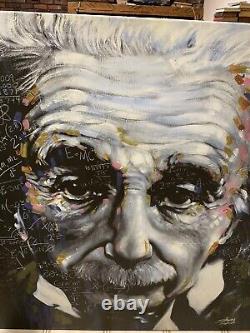 Einstein It's All Relative by Stephen Fishwick Canvas Print 40x40 SIGNED