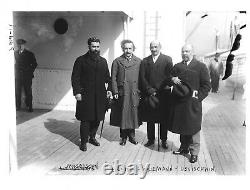 Einstein Photographic Prints, Zionist Leaders, First Trip to U. S, With Wife