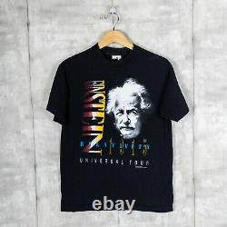 Einstein The Theory of Relativity Vintage Andazia Rap Tee T-Shirt Black Size M