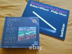Einstein on the Beach -4 CDs Philip Glass + Robert Wilson autographs +programme