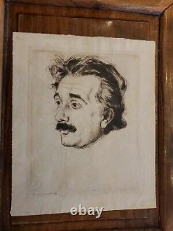 Etching of Albert Einstein by Hermann Struck Signed by EINSTEIN and struck. 1921