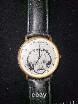 Fossil Albert Einstein Limited Edition Gold watch leather LI-1291 Needs Battery