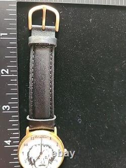 Fossil Albert Einstein Limited Edition Gold watch leather LI-1291 Needs Battery