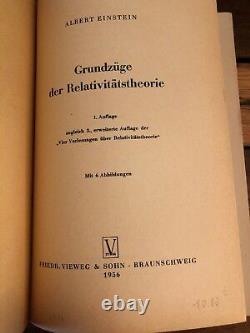 Grundzüge der Relativitätstheorie 1956 1st Printing Of Last Einstein Edition