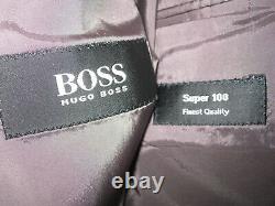 HUGO BOSS 110'S Einstein / Sigma Light Gray Pinstripe Suit Men Sz 43 37X30