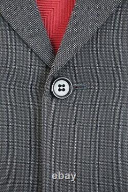 HUGO BOSS Anzug Einstein Sigma Gr. 52 grau meliert Einreiher 3-Knopf -C47