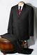 Hugo Boss Einstein / Sigma Black Pinstripe 120s Suit Men's 40s / W34xl28