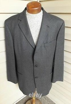 HUGO BOSS Einstein Sigma Gray Fit 3-Btn Wool Nylon Suit 42 44 Flannel