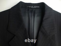 HUGO BOSS Suit 42L W34 Excellent Condition EINSTEIN Black Stripes