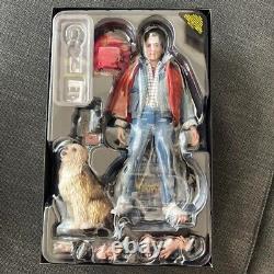 Hot Toys Back to The Future Marty McFly Einstein Set 1/6 Scale Figure USED Japan