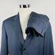 Hugo Boss 44l Einstein Sigma Suit 36 X 29 Pleated Blue 100% Wool Three Button