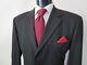 Hugo Boss Black Label-einstein/sigma Charcoal Black Chalk Stripe Suit 42 R
