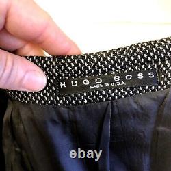 Hugo Boss Einstein Black Gray Sport Coat Microdot Jacket 3 btn Wool Blazer 40L